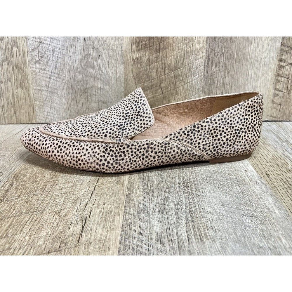 MADEWELL Women's Sz 8 Lizbeth Flat Dotted Calf Hair Fur Brown Pointed Toe Shoes
